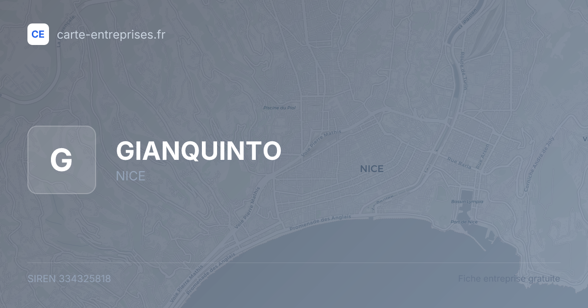 GIANQUINTO — 334325818 — fiche entreprise