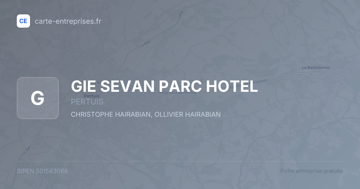 GIE SEVAN PARC HOTEL — 501583066 — fiche entreprise