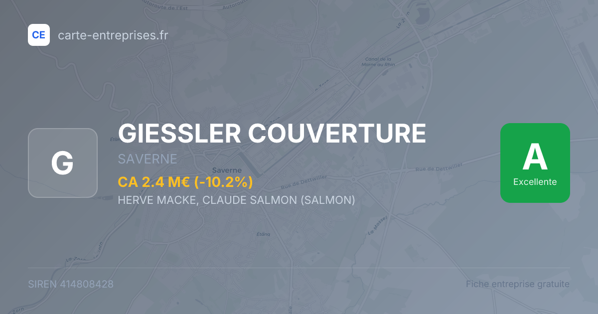 GIESSLER COUVERTURE — 414808428 — fiche entreprise