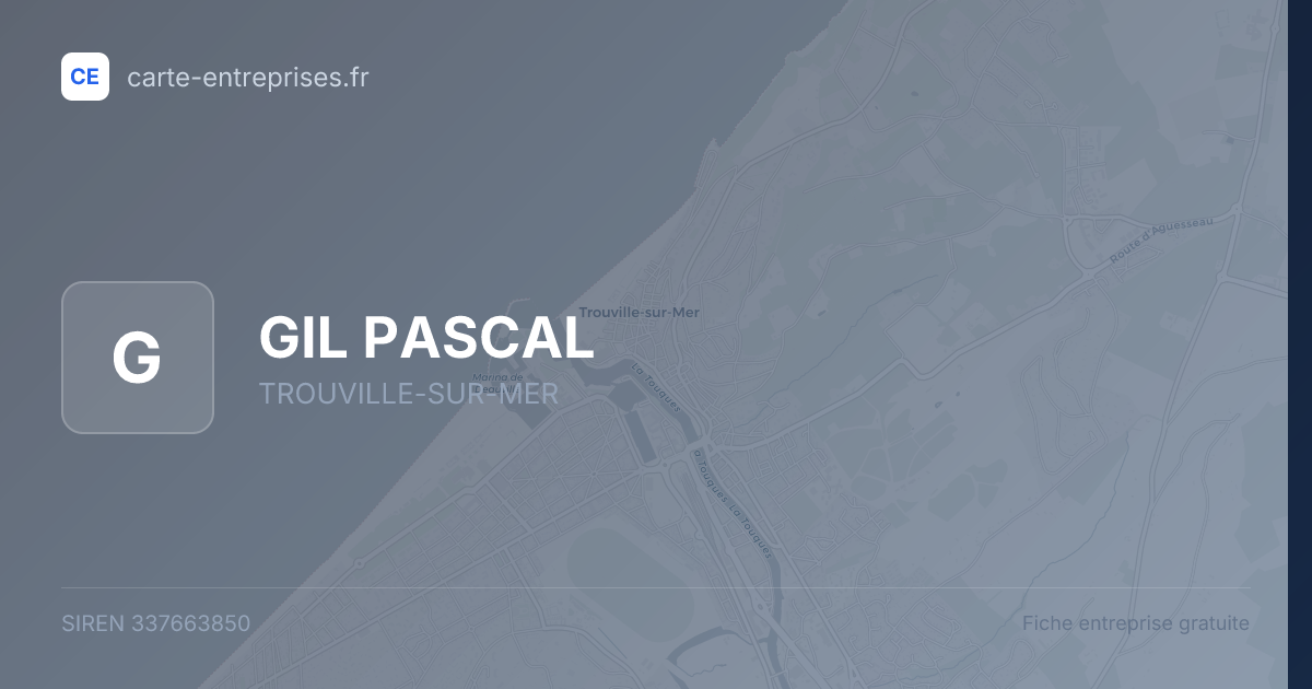 GIL PASCAL — 337663850 — fiche entreprise