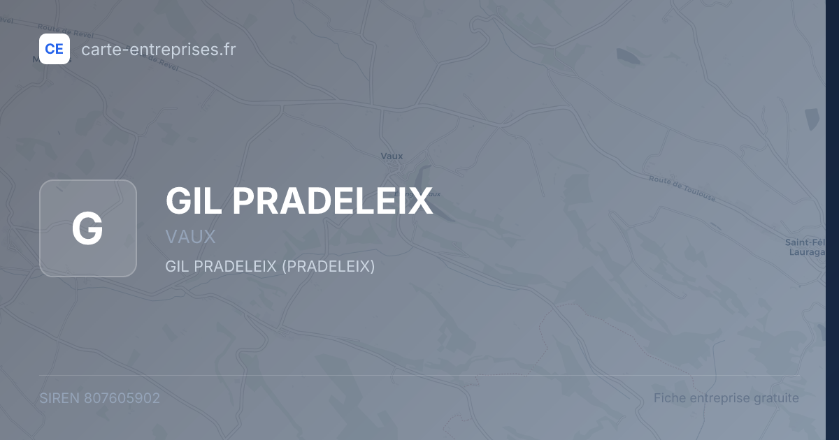 GIL PRADELEIX — 807605902 — fiche entreprise