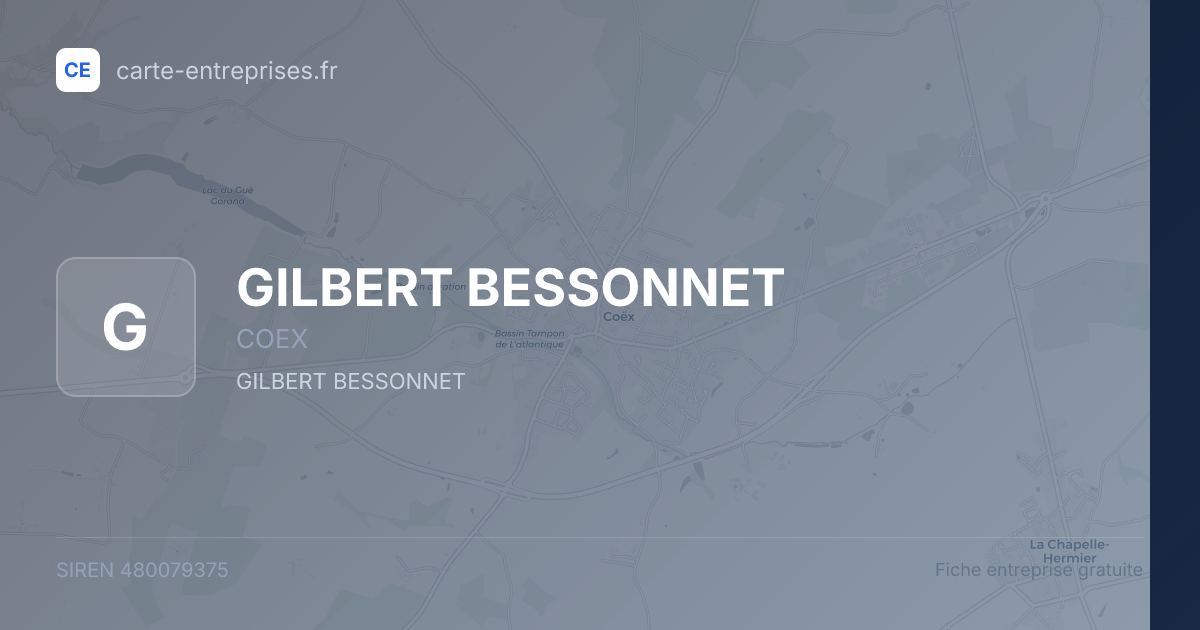 GILBERT BESSONNET — 480079375 — fiche entreprise