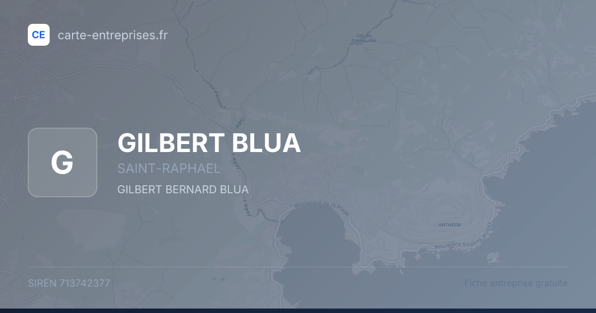 GILBERT BLUA — 713742377 — fiche entreprise