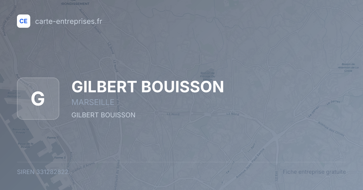 GILBERT BOUISSON — 331282822 — fiche entreprise