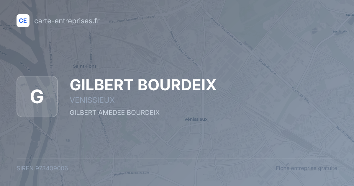 GILBERT BOURDEIX — 973409006 — fiche entreprise
