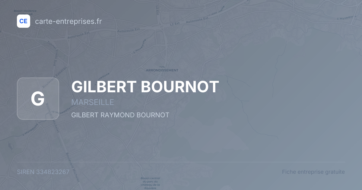 GILBERT BOURNOT — 334823267 — fiche entreprise