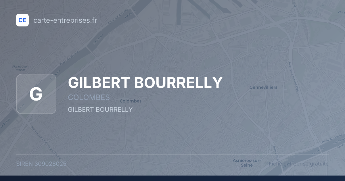 GILBERT BOURRELLY — 309028025 — fiche entreprise