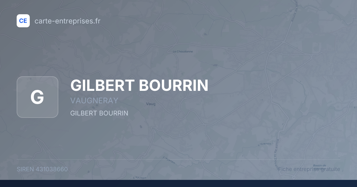 GILBERT BOURRIN — 431038660 — fiche entreprise