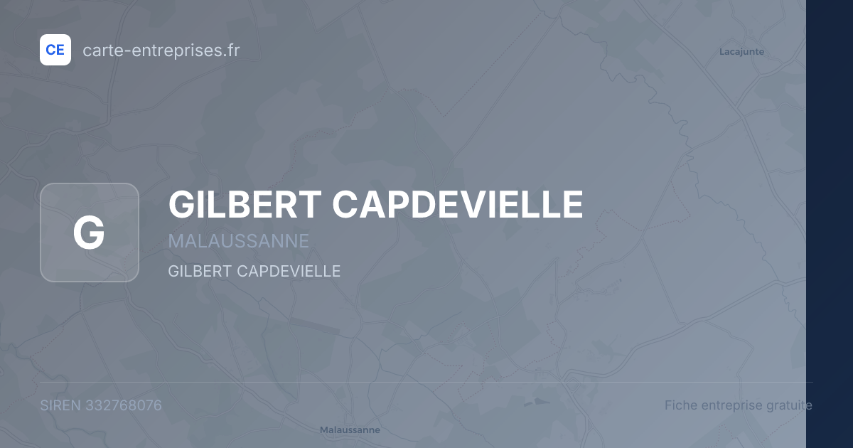 GILBERT CAPDEVIELLE — 332768076 — fiche entreprise