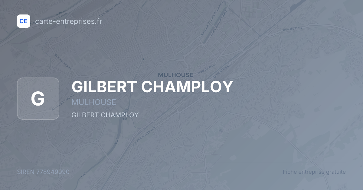 GILBERT CHAMPLOY — 778949990 — fiche entreprise