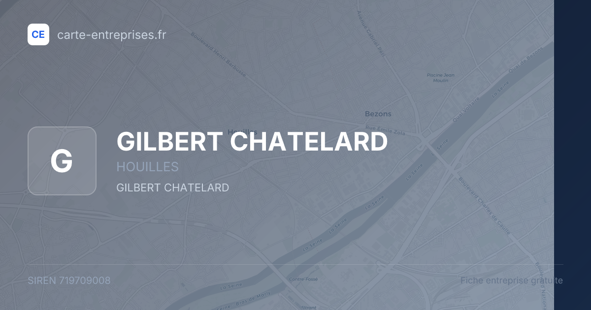 GILBERT CHATELARD — 719709008 — fiche entreprise