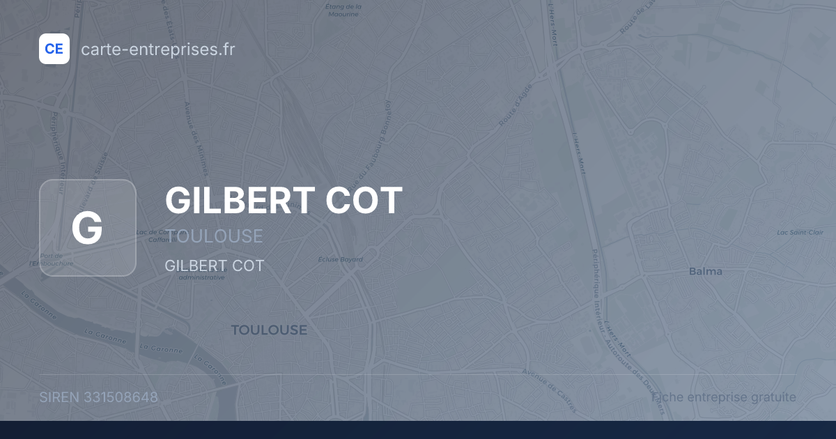 GILBERT COT — 331508648 — fiche entreprise