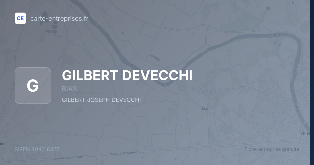 GILBERT DEVECCHI — 404616377 — fiche entreprise