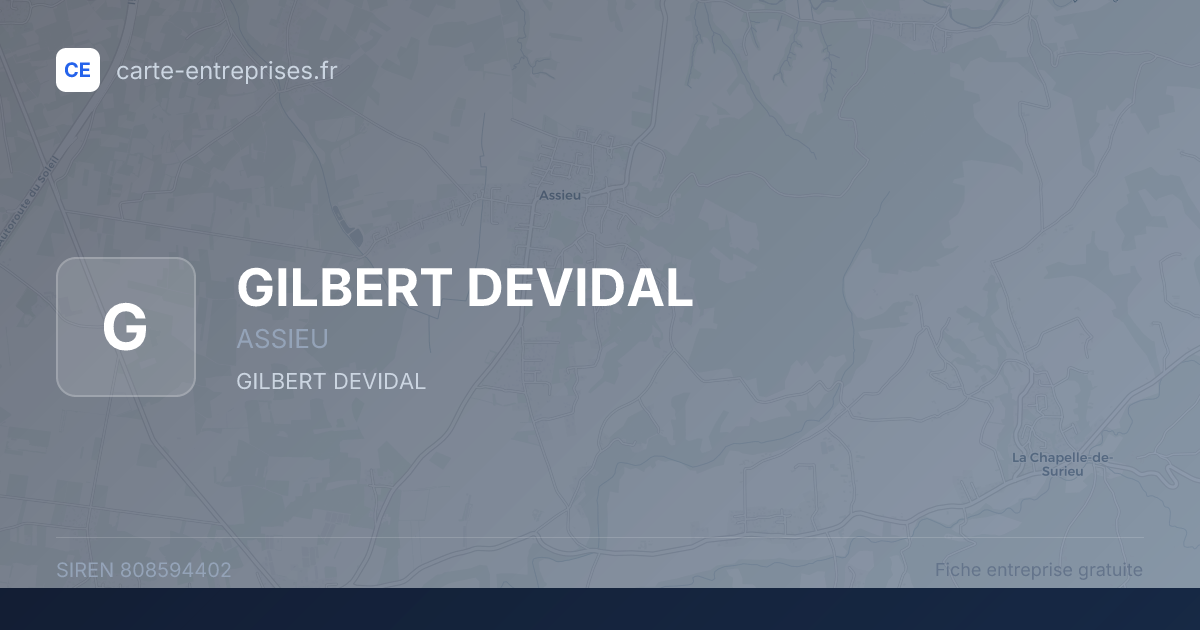 GILBERT DEVIDAL — 808594402 — fiche entreprise