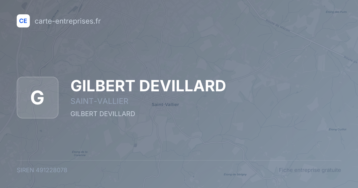 GILBERT DEVILLARD — 491228078 — fiche entreprise