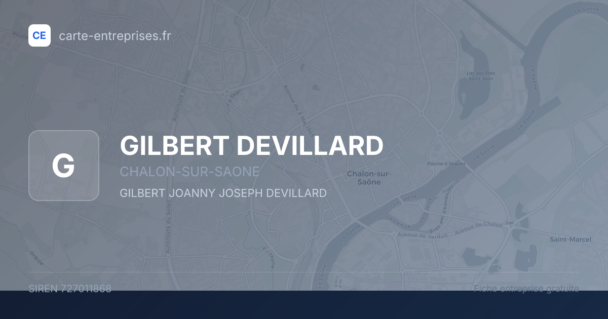 GILBERT DEVILLARD — 727011868 — fiche entreprise