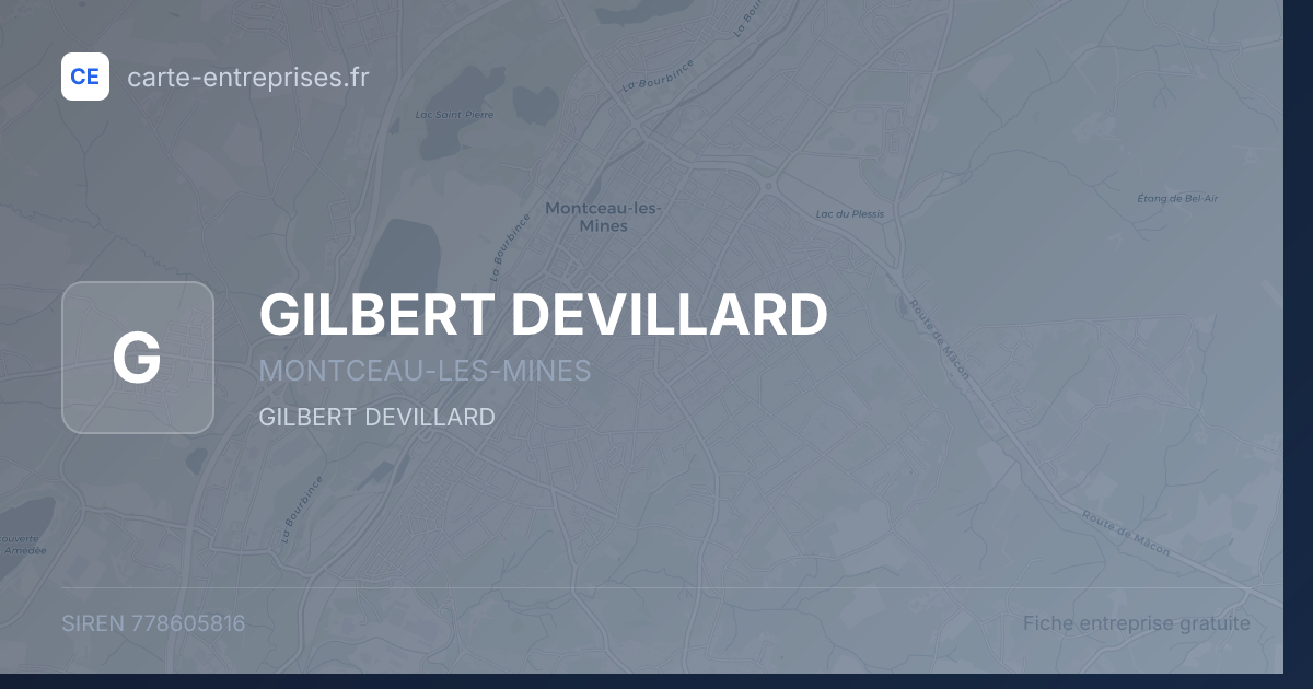GILBERT DEVILLARD — 778605816 — fiche entreprise
