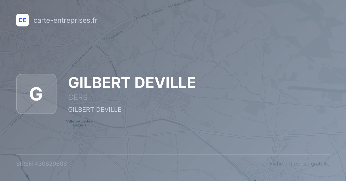 GILBERT DEVILLE — 430829606 — fiche entreprise