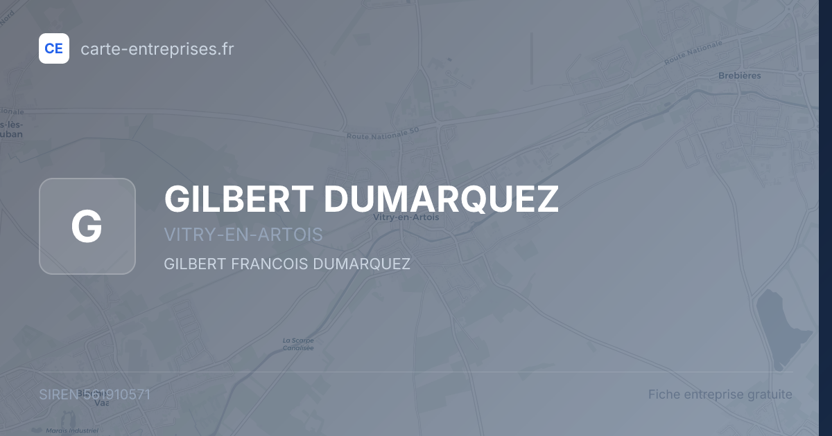GILBERT DUMARQUEZ — 561910571 — fiche entreprise