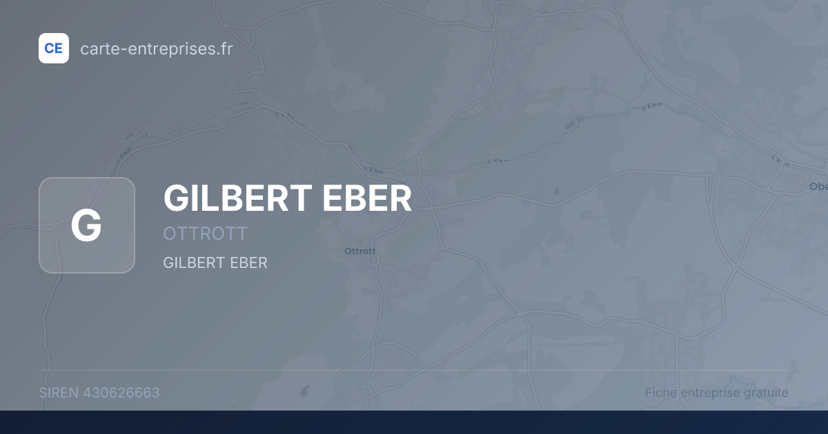 GILBERT EBER — 430626663 — fiche entreprise