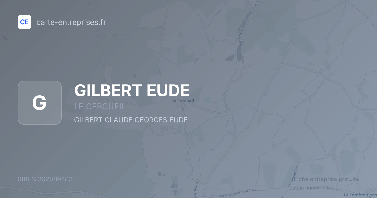 GILBERT EUDE — 302089883 — fiche entreprise