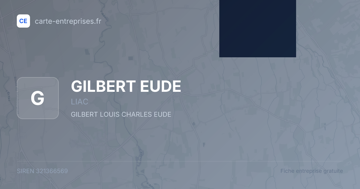 GILBERT EUDE — 321366569 — fiche entreprise