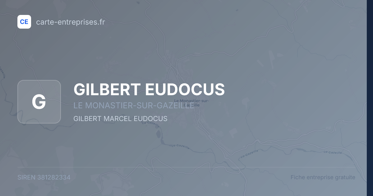 GILBERT EUDOCUS — 381282334 — fiche entreprise