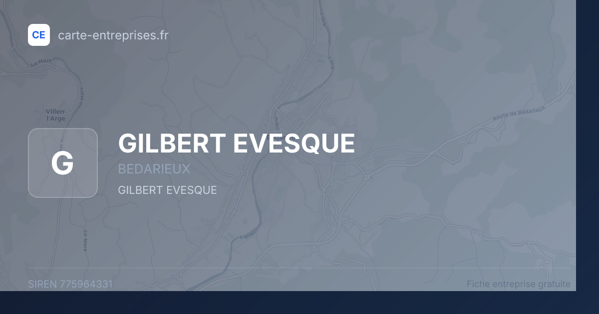 GILBERT EVESQUE — 775964331 — fiche entreprise