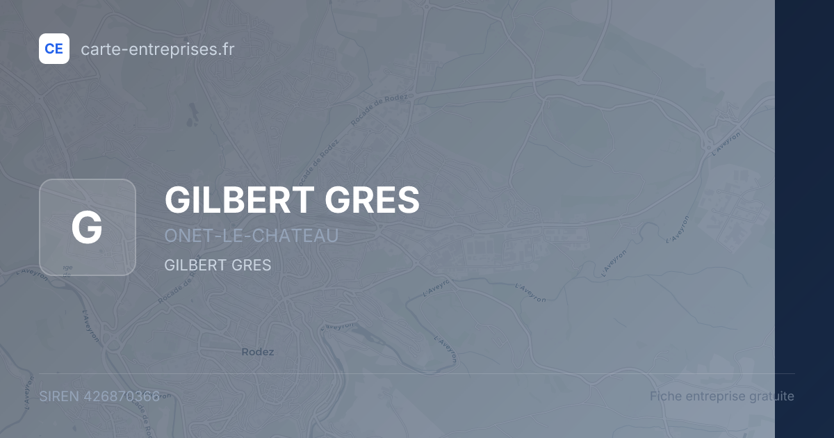 GILBERT GRES — 426870366 — fiche entreprise