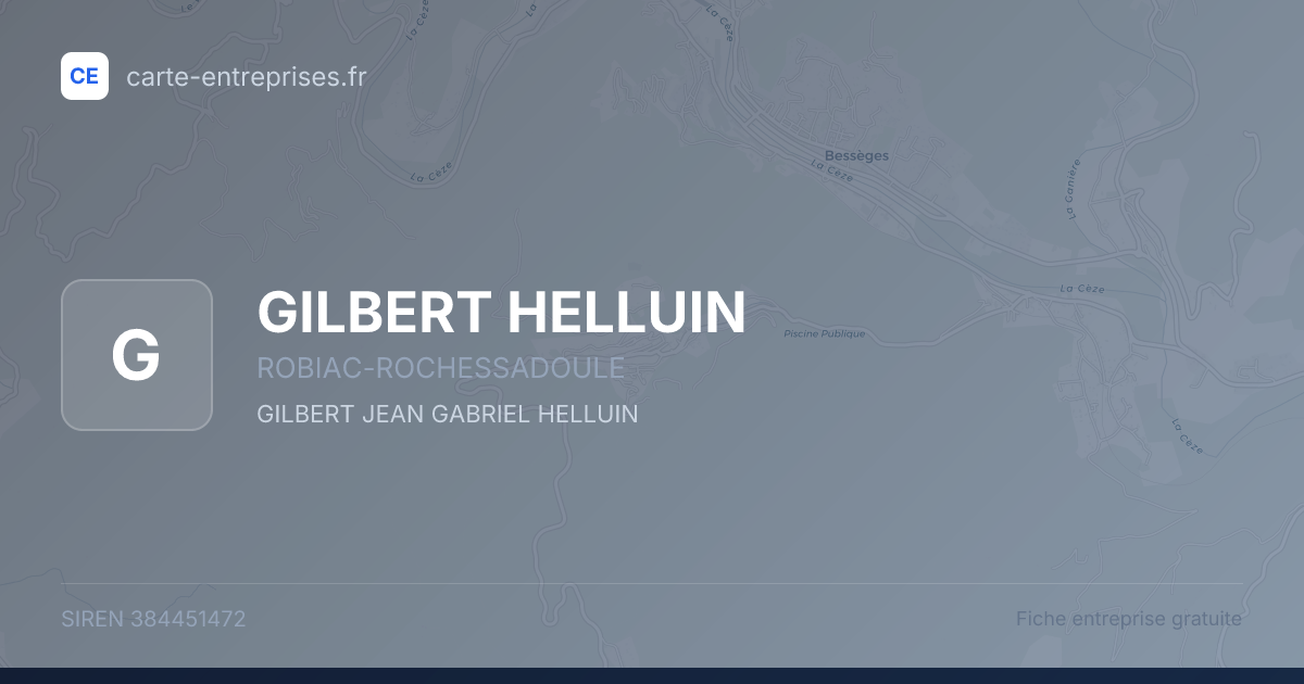 GILBERT HELLUIN — 384451472 — fiche entreprise