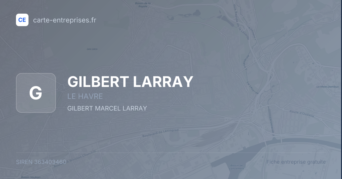 GILBERT LARRAY — 363403460 — fiche entreprise