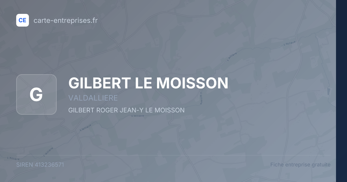GILBERT LE MOISSON — 413236571 — fiche entreprise