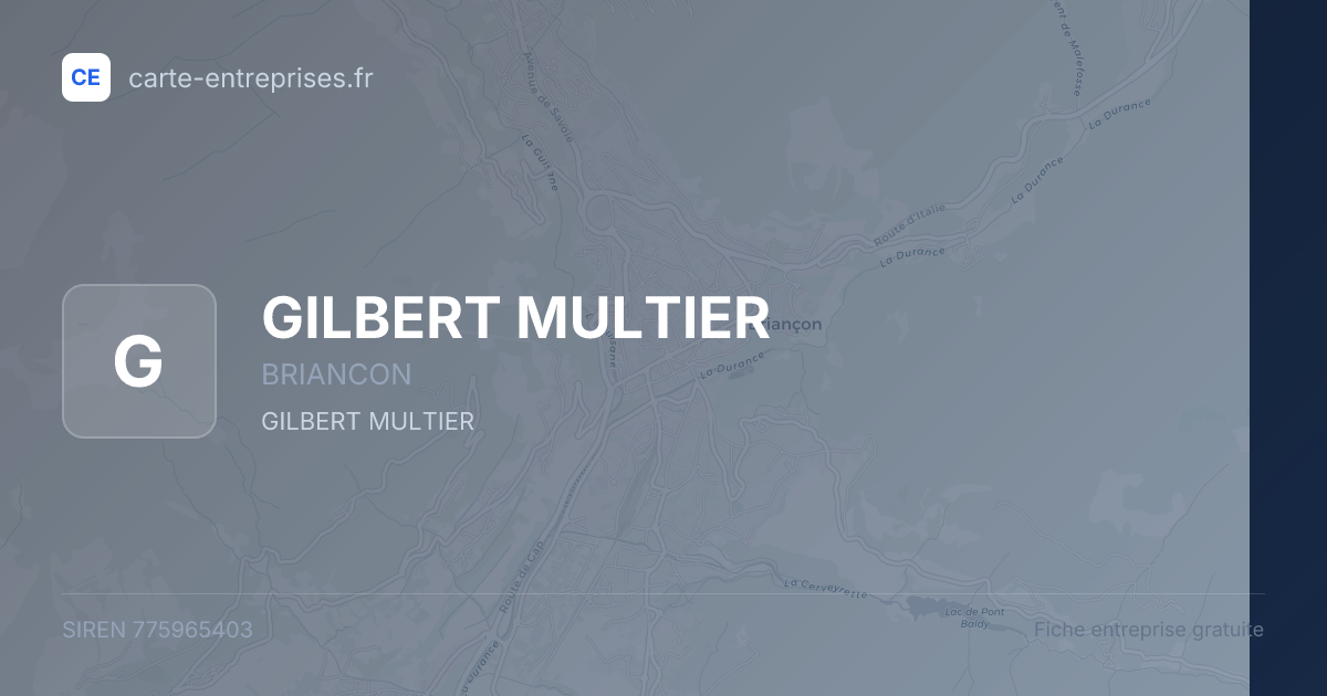 GILBERT MULTIER — 775965403 — fiche entreprise