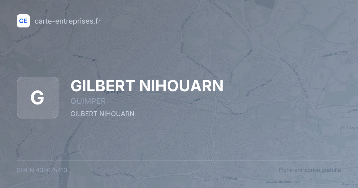 GILBERT NIHOUARN — 433075413 — fiche entreprise