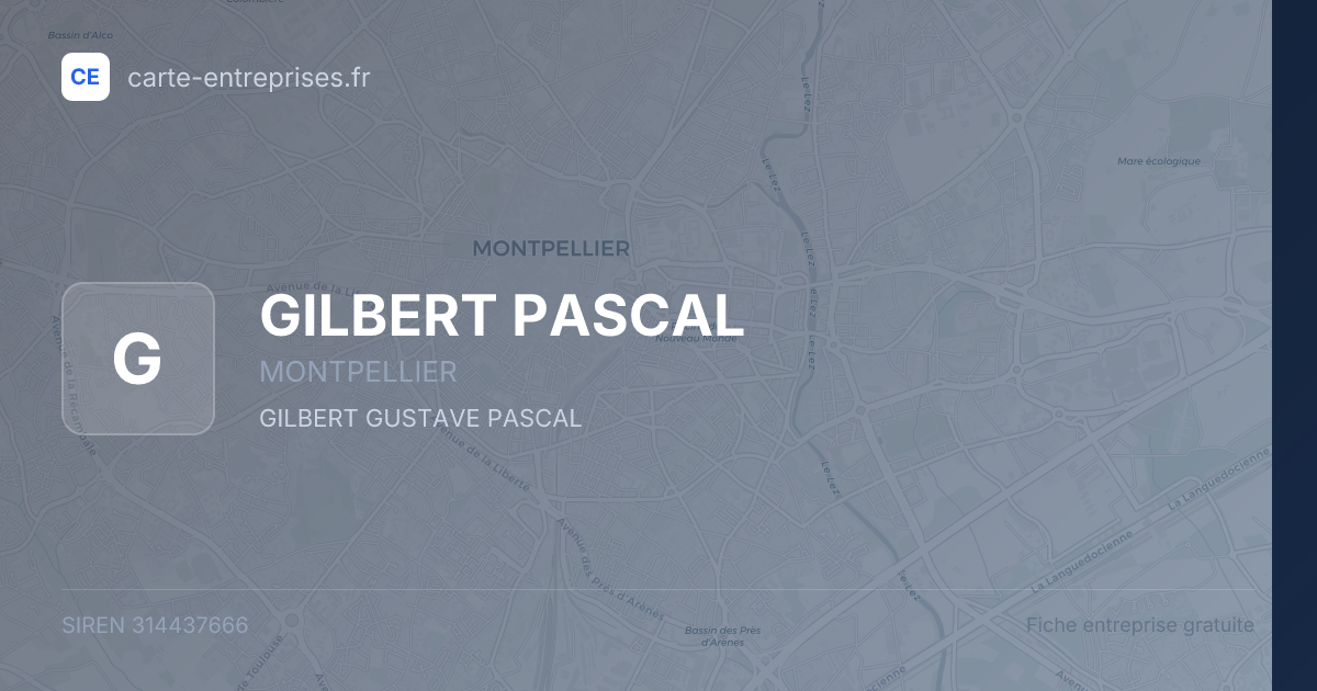 GILBERT PASCAL — 314437666 — fiche entreprise