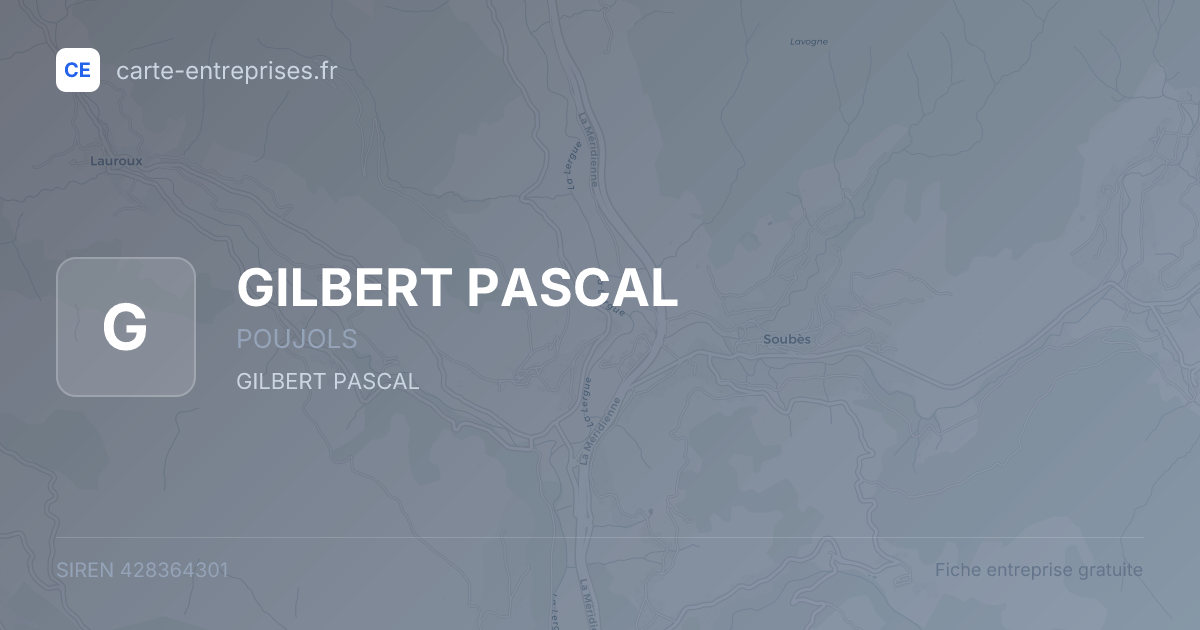 GILBERT PASCAL — 428364301 — fiche entreprise