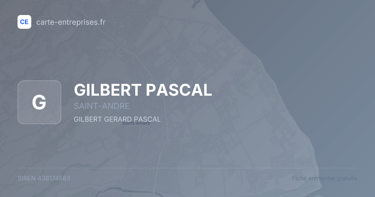 GILBERT PASCAL — 438174583 — fiche entreprise