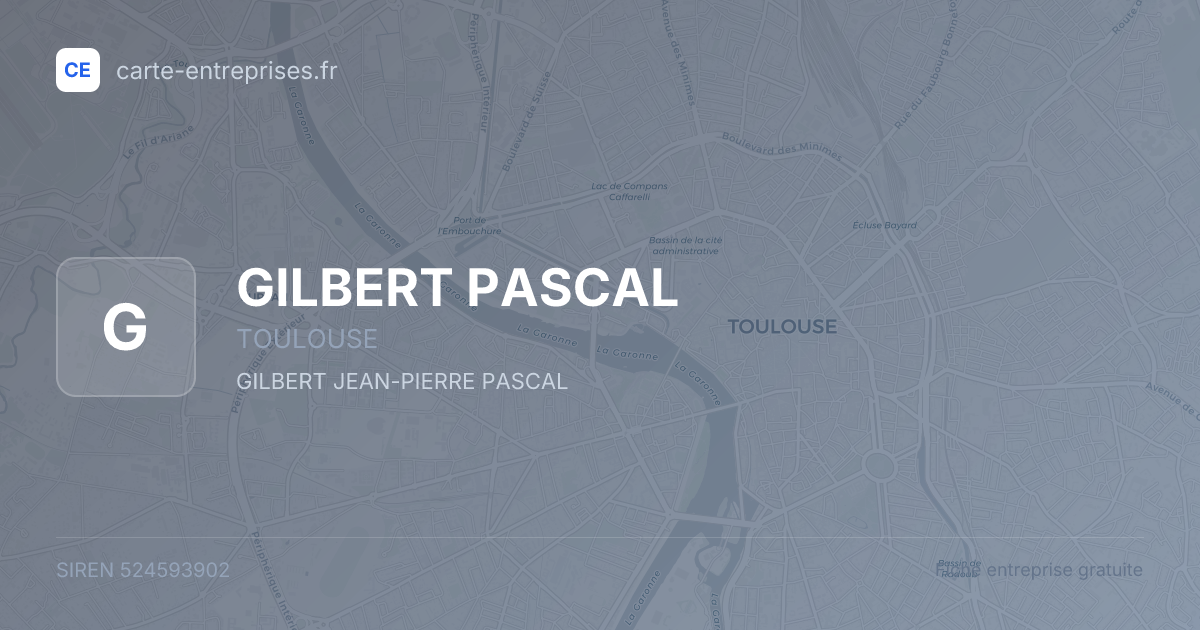 GILBERT PASCAL — 524593902 — fiche entreprise