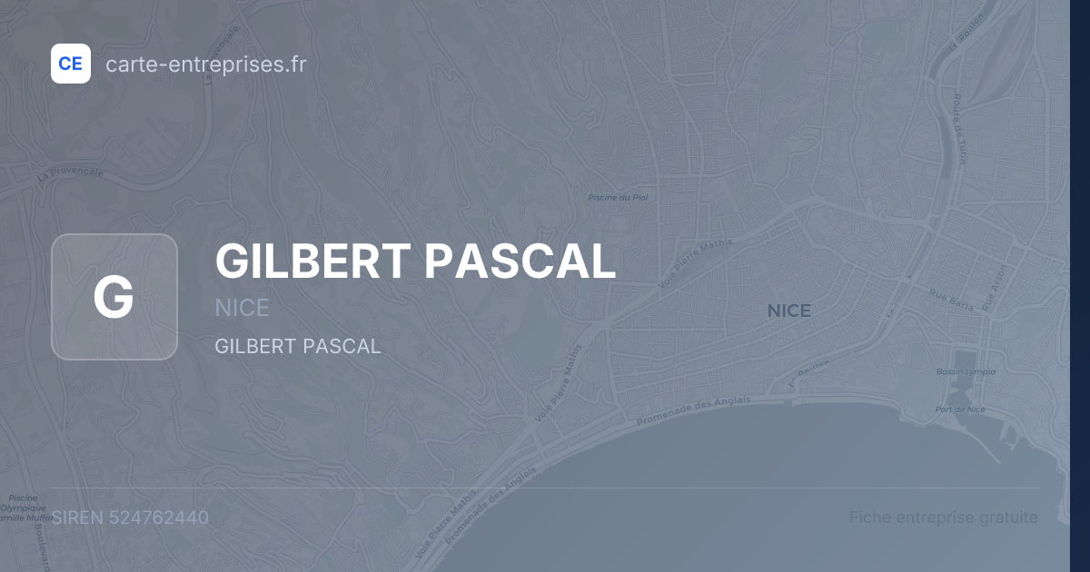 GILBERT PASCAL — 524762440 — fiche entreprise