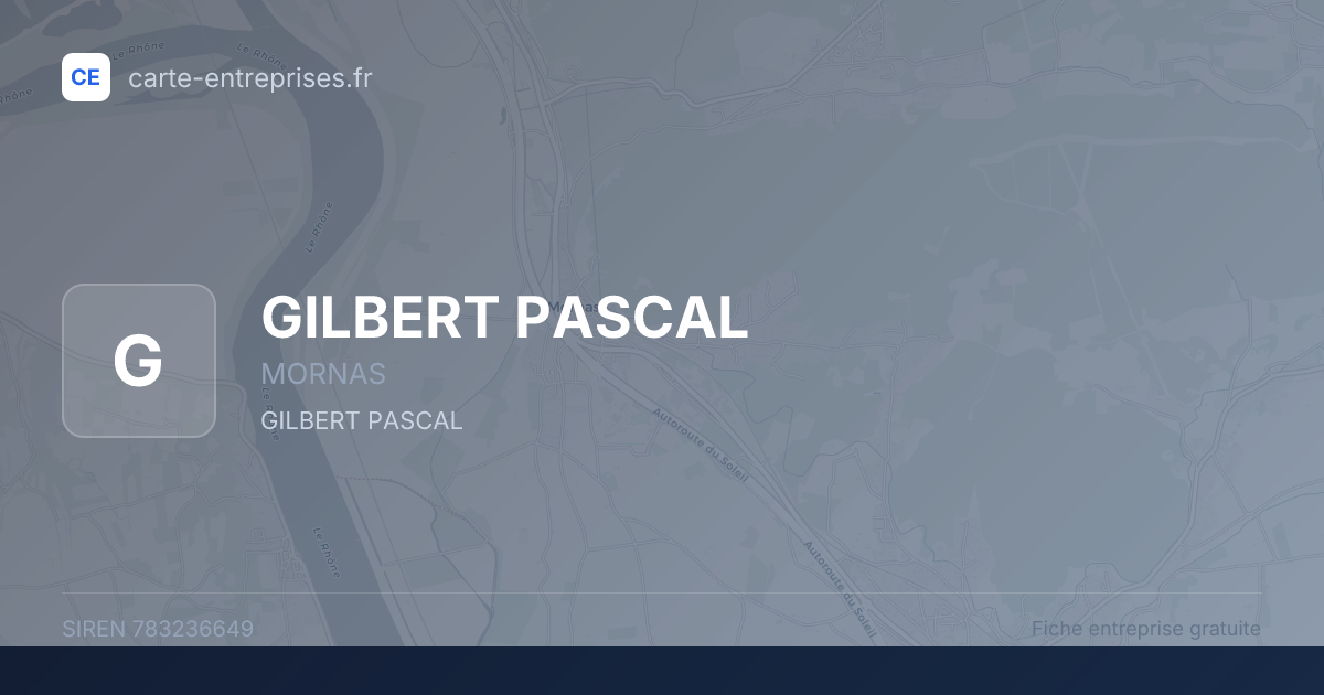 GILBERT PASCAL — 783236649 — fiche entreprise