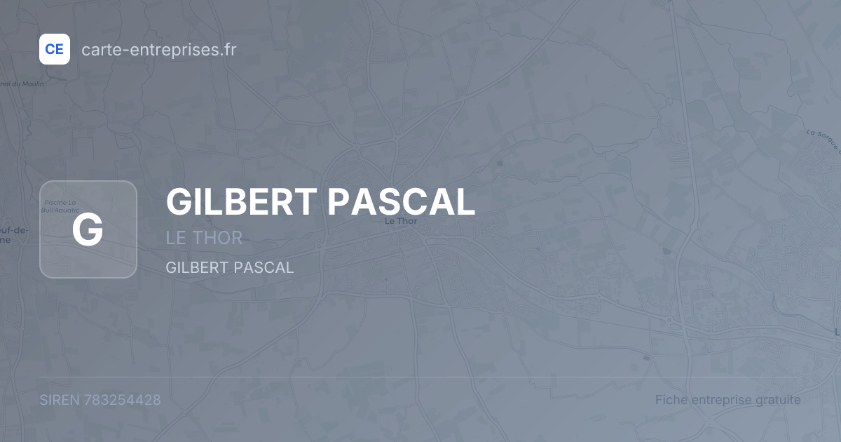 GILBERT PASCAL — 783254428 — fiche entreprise