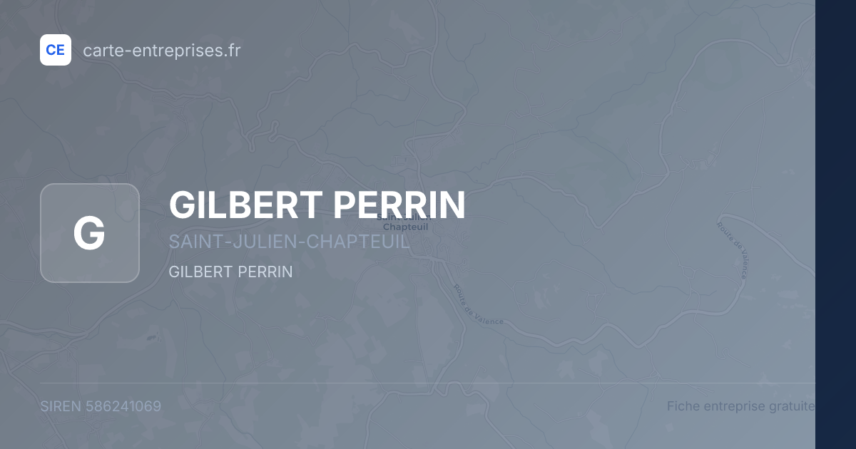 GILBERT PERRIN — 586241069 — fiche entreprise