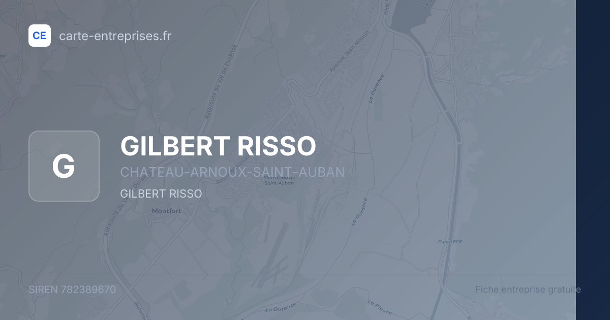 GILBERT RISSO — 782389670 — fiche entreprise