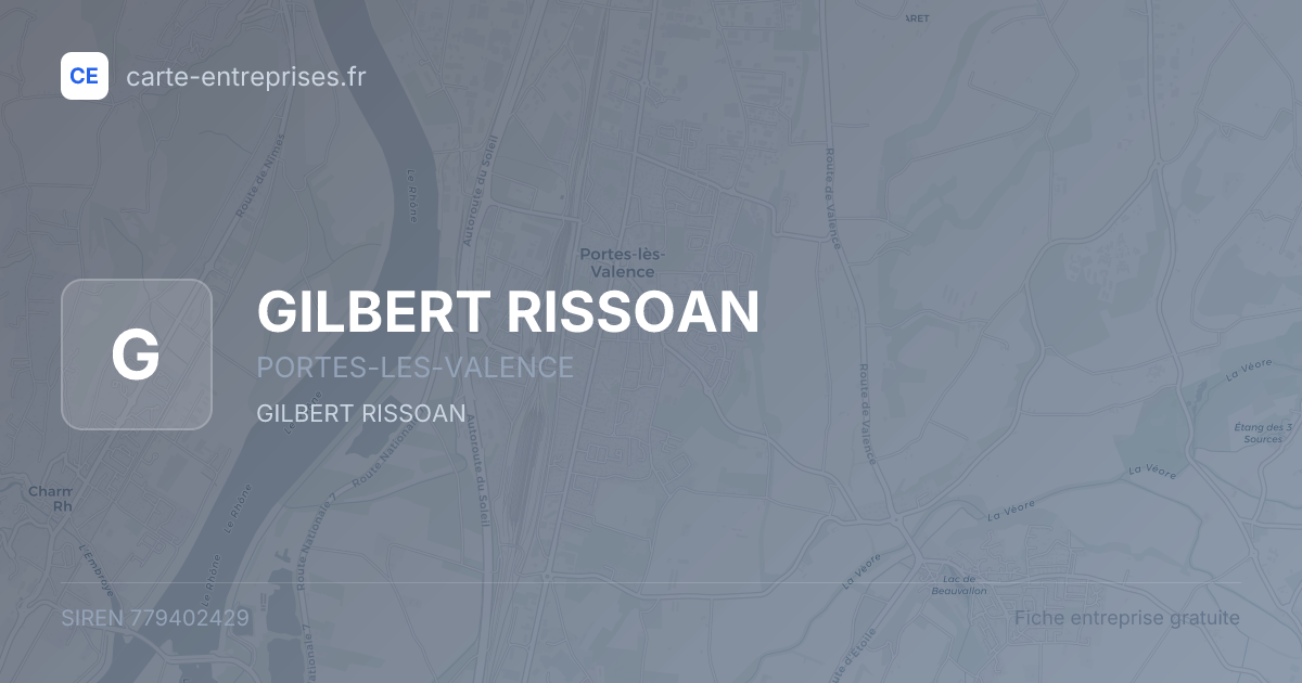 GILBERT RISSOAN — 779402429 — fiche entreprise