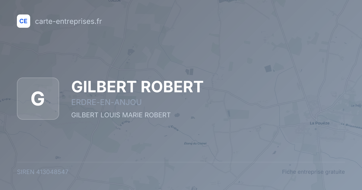 GILBERT ROBERT — 413048547 — fiche entreprise