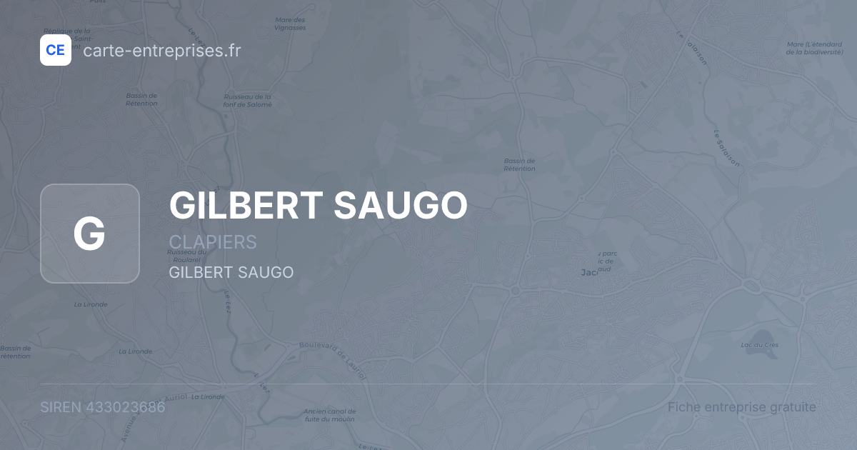 GILBERT SAUGO — 433023686 — fiche entreprise