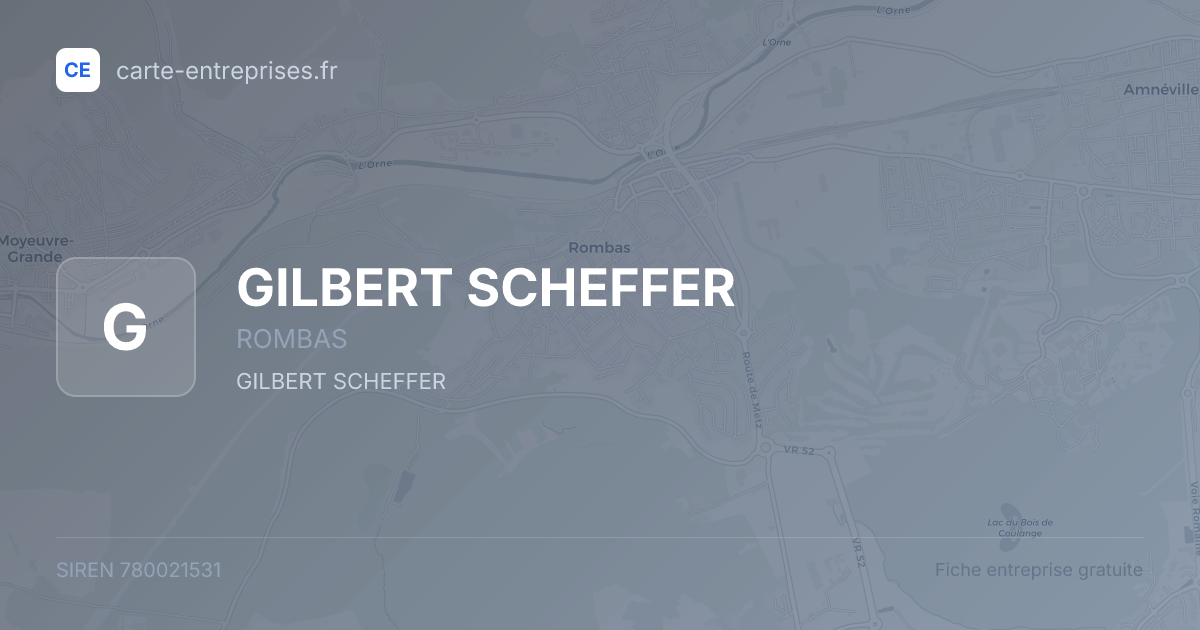 GILBERT SCHEFFER — 780021531 — fiche entreprise