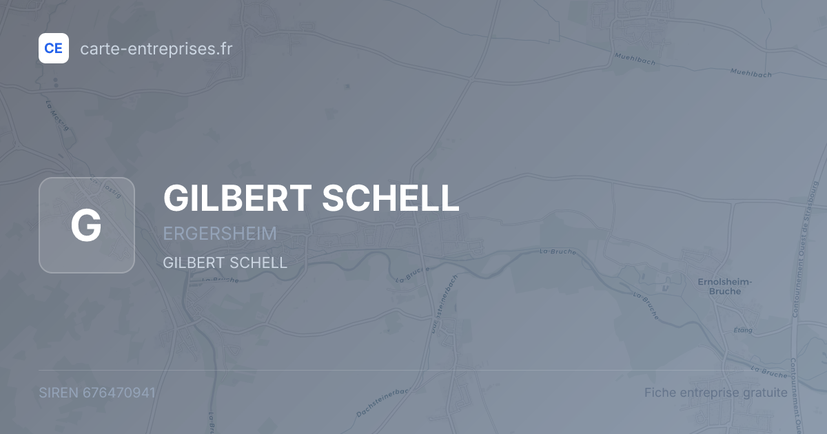 GILBERT SCHELL — 676470941 — fiche entreprise