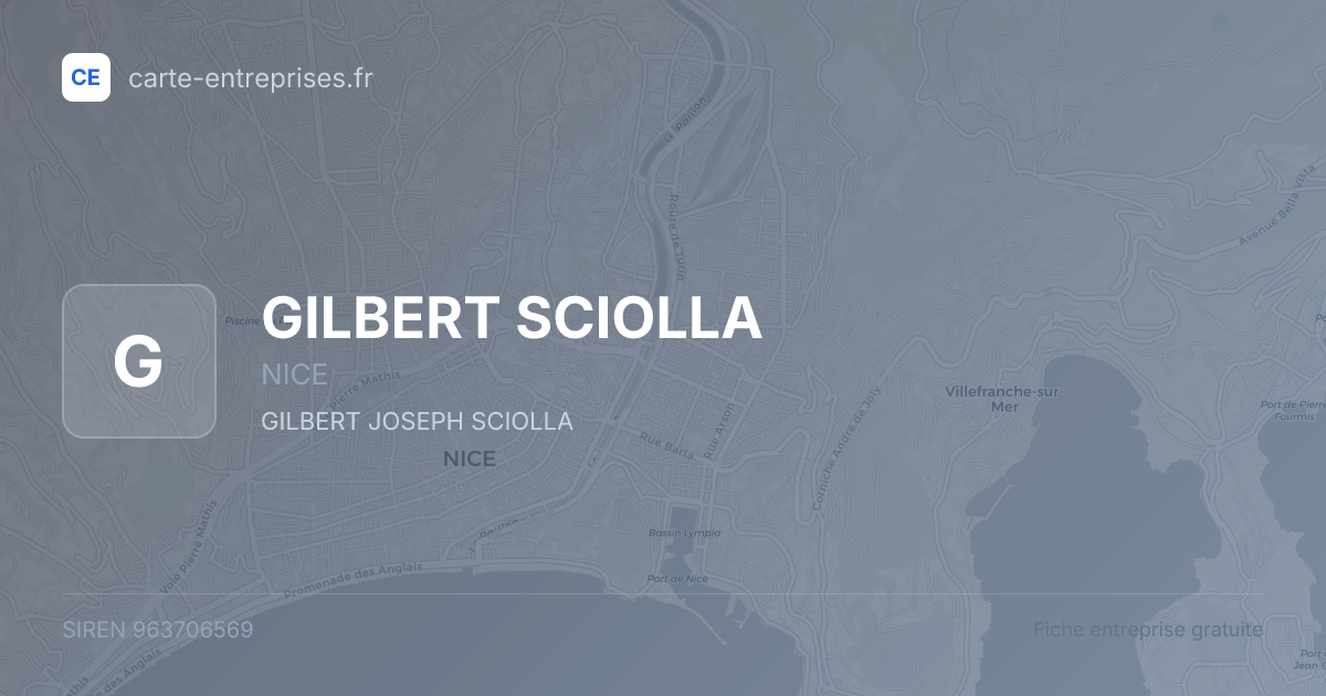 GILBERT SCIOLLA — 963706569 — fiche entreprise
