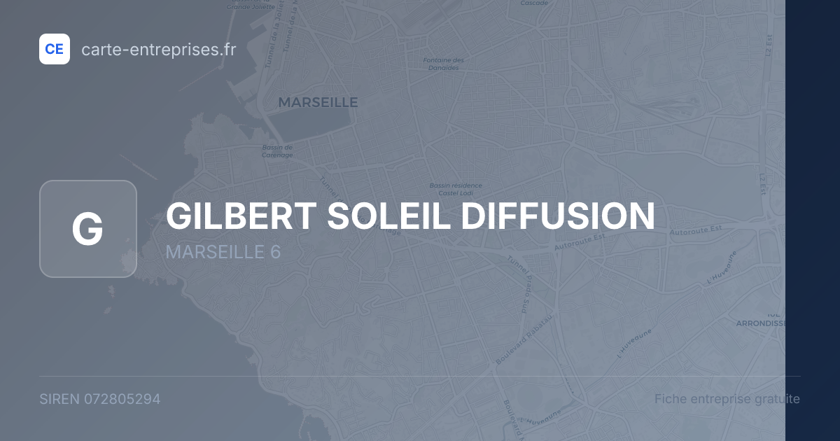 GILBERT SOLEIL DIFFUSION — 072805294 — fiche entreprise
